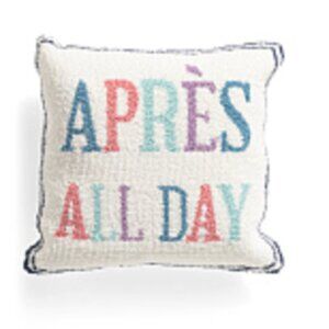 Peking Handicraft Ski Hooked Throw Pillow-  NWT!!